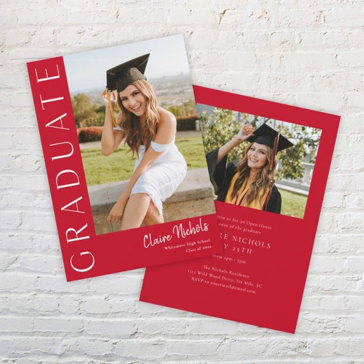 Moderner Abschluss für vertikales Foto Einladung