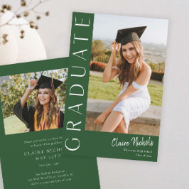 Moderner Abschluss für vertikales Foto Einladung