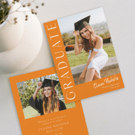 Moderner Abschluss für vertikales Foto Einladung