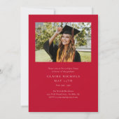 Moderner Abschluss für vertikales Foto Einladung (Rückseite)