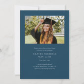 Moderner Abschluss für vertikales Foto Einladung (Rückseite)