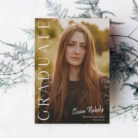 Moderner Abschluss für vertikales Foto Postkarte