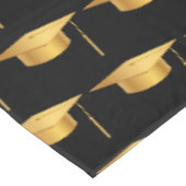 Moderner Abschluss Gold Cap Tassel Black Tischdecke (Schrägansicht)