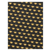 Moderner Abschluss Gold Cap Tassel Black Tischdecke (Vorderseite)
