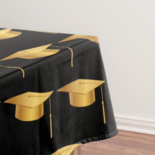 Moderner Abschluss Gold Cap Tassel Black Tischdecke (Beispiel)