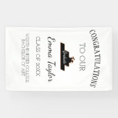 Moderner Abschluss Gratulation Black Scroll Banner (Horizontal)
