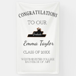 Moderner Abschluss Gratulation Black Scroll Banner