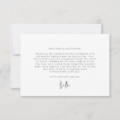 Moderner Abschluss Handgeschriebenes Skript 3 Foto Dankeskarte (Rückseite)