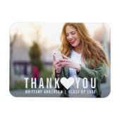 Moderner Abschluss Herzlichen Dank Magnet (Horizontal)