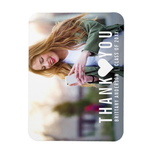 Moderner Abschluss Herzlichen Dank Magnet (Vertikal)