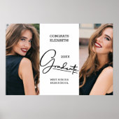 Moderner Abschluss Herzlichen Glückwunsch Foto Poster (Vorne)