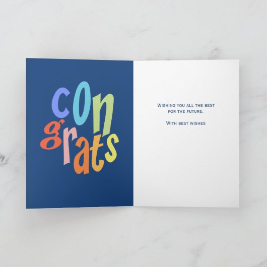 Moderner Abschluss Herzlichen Glückwunsch Karte (Innenseite)