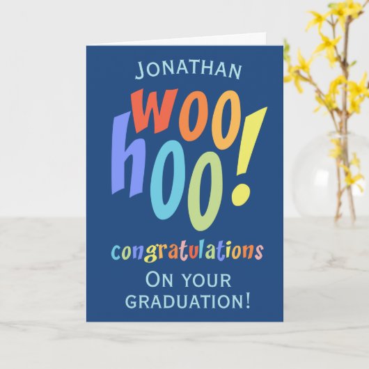 Moderner Abschluss Herzlichen Glückwunsch Karte (Gelbe Blume)