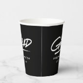 Moderner Abschluss in Grad-Schwarz und Weiß Pappbecher (Rechts)