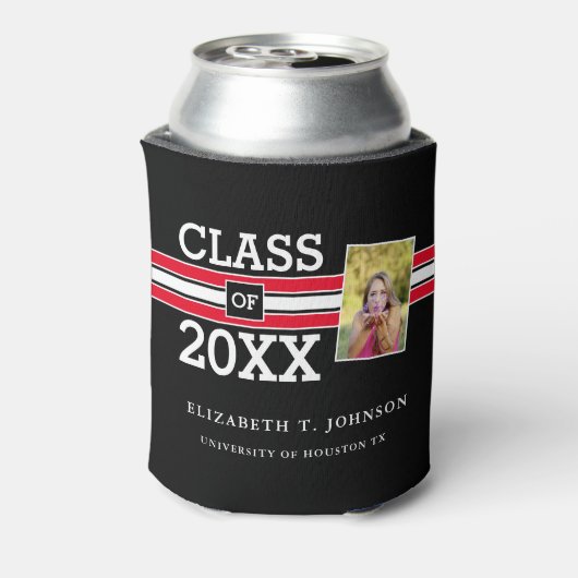 Moderner Abschluss in Rot und Schwarz Dosenkühler (Kanne Rückseite)