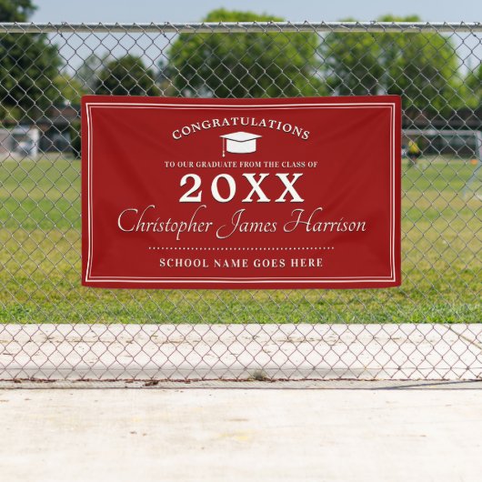 Moderner Abschluss in Rot und Weiß Banner (Insitu)