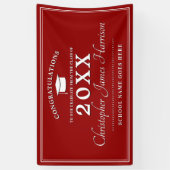 Moderner Abschluss in Rot und Weiß Banner (Vertikal)