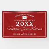 Moderner Abschluss in Rot und Weiß Banner (Horizontal)