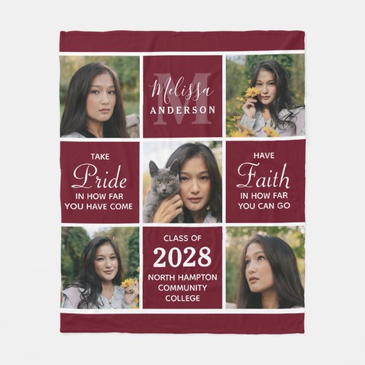 Moderner Abschluss Inspiration 5 FotoCollage Fleecedecke (Vorderseite)