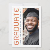 Moderner Abschluss Jahr Foto Hochschulabsolvent Dankeskarte (Vorderseite)