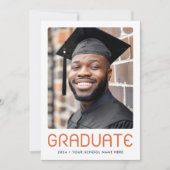 Moderner Abschluss Jahr Foto Hochschulabsolvent Dankeskarte (Vorderseite)