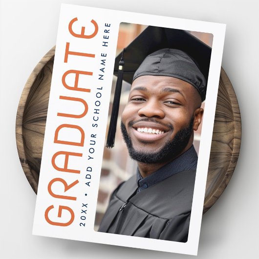 Moderner Abschluss Jahr Foto Hochschulabsolvent Dankeskarte