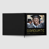Moderner Abschluss Jahr Foto Hochschulabsolvent Gästebuch (Voll)