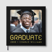 Moderner Abschluss Jahr Foto Hochschulabsolvent Gästebuch (Vorderseite)