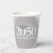 Moderner Abschluss Minimalistisch Mortarboard-Klas Pappbecher (Vorderseite)