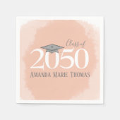 Moderner Abschluss Minimalistisch Mortarboard Oran Serviette (Vorderseite)