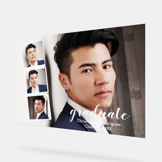 Moderner Abschluss mit 4 Fotos Acrylschild (Winkel)