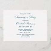 Moderner Abschluss mit 4 Fotos Folieneinladung (Rückseite)