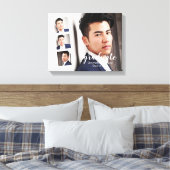 Moderner Abschluss mit 4 Fotos Leinwanddruck (Insitu (Schlafzimmer))