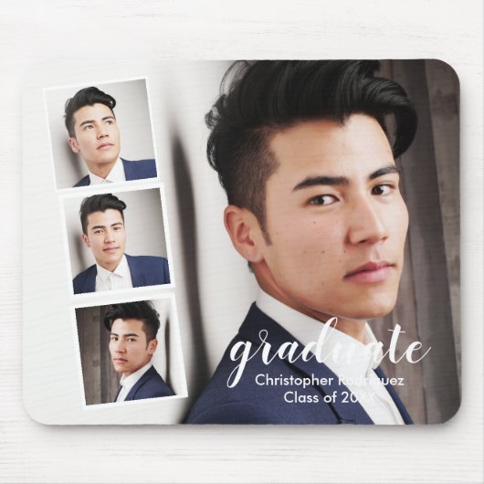 Moderner Abschluss mit 4 Fotos Mousepad (Vorne)