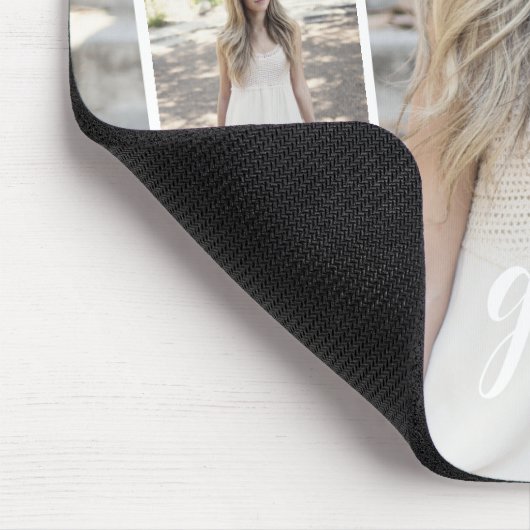 Moderner Abschluss mit 4 Fotos Mousepad (Ecke)