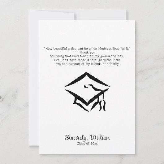 Moderner Abschluss mit Maskulinarischer Landschaft Dankeskarte (Rückseite)