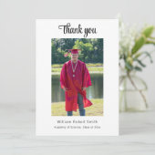 Moderner Abschluss mit Maskulinarischer Landschaft Dankeskarte (Stehend Vorderseite)