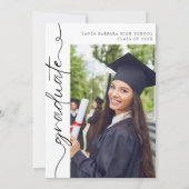 Moderner Abschluss mit mehreren Fotos Einladung (Rückseite)