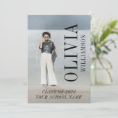 Moderner Abschluss mit vertikalem Foto Ankündigung (Stehend Vorderseite)