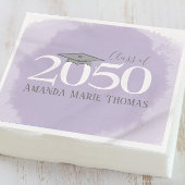 Moderner Abschluss Mortarboard Minimalistisch Lila Serviette