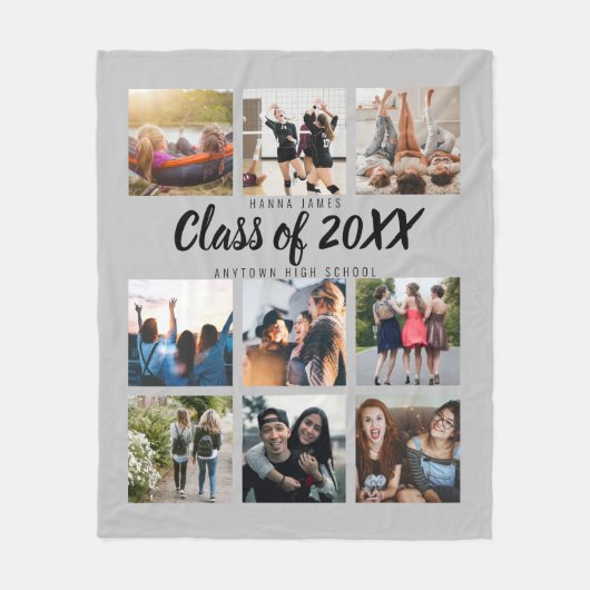 Moderner Abschluss Neun Instagram FotoCollage Fleecedecke (Vorderseite)