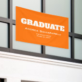 Moderner Abschluss Orange Outdoor Banner (Äußeres Gebäude)