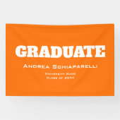 Moderner Abschluss Orange Outdoor Banner (Horizontal)