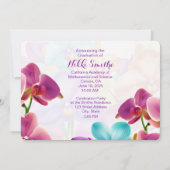 Moderner Abschluss Orchids Save the Date (Rückseite)