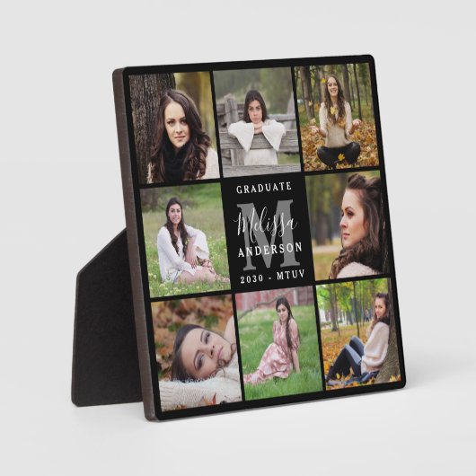 Moderner Abschluss Personalisiert 8 Fotomaterial Fotoplatte (Vorderseite)