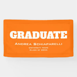 Moderner Abschluss Personalisiert Orange Indoor Banner