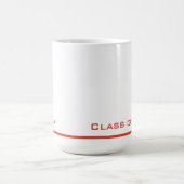 Moderner Abschluss Personalisierte Rote Schrift Kaffeetasse (Mittel)