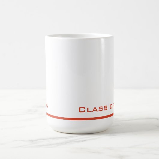 Moderner Abschluss Personalisierte Rote Schrift Kaffeetasse (Mittel)