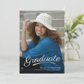 Moderner Abschluss Pinselspitze Foto Party Einladu Einladung (Stehend Vorderseite)