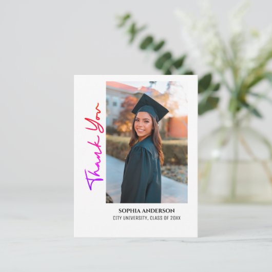 Moderner Abschluss Postkarte (Stehend Vorderseite)